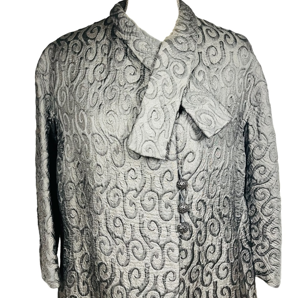 Embroided vintage dress coat - Picture 3 of 4